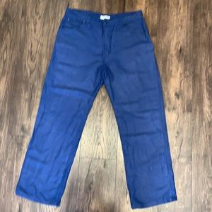 Vintage Cortigiani Cobalt Blue Light Summer Pants